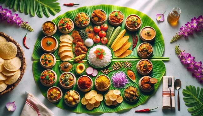 Kerala Sadya A Traditional Vegetarian Feast Served During Festivals