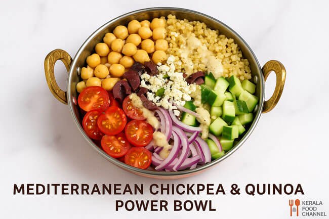 Mediterranean Chickpea Quinoa Power Bowl Recipe - Kerala Food Channel